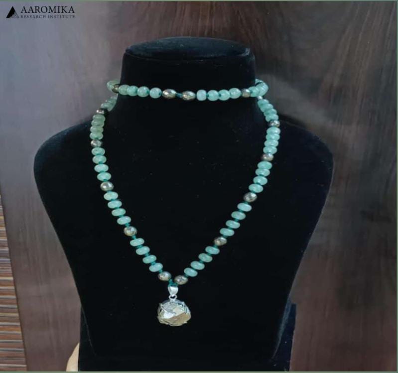 beaded necklace with a pendant